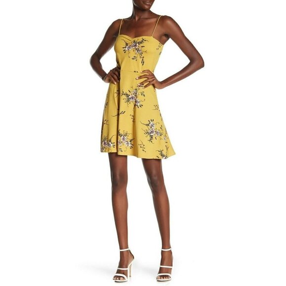 Socialite Womens Floral Mini Skater Strappy Dress Size XS NWOT - Picture 3 of 12